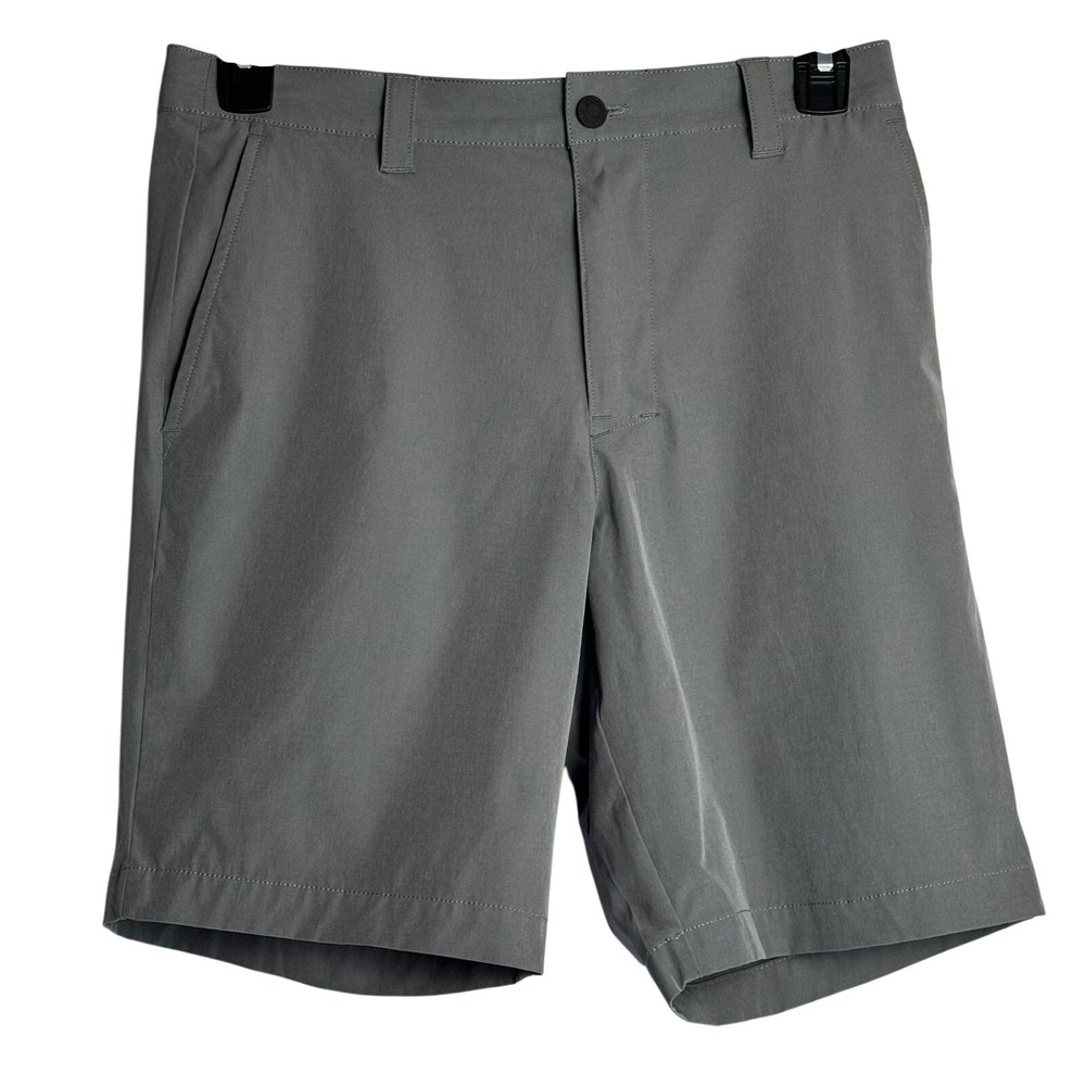 Banana Republic Men Gray Flat Front Stretch Tech Shorts Size 32 Golf Casual - Picture 1 of 8